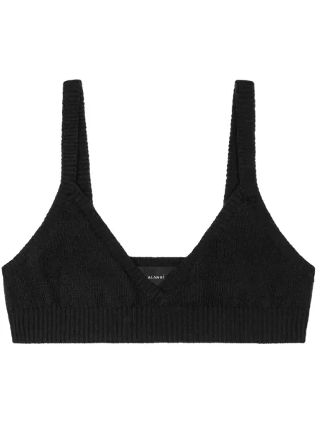 Sutien Alanui din cașmir cu decolteu în V negru
