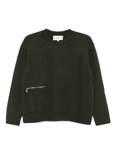 Pulover Ba&sh din cașmir verde