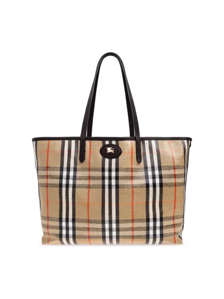 Shopperka Burberry skórzana beżowa