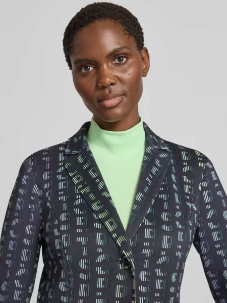 Żakiet w kroju slim fit z detalem z logo Marc Cain