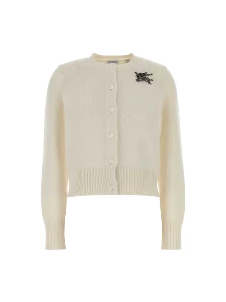 Kardigan Burberry wełniany biały