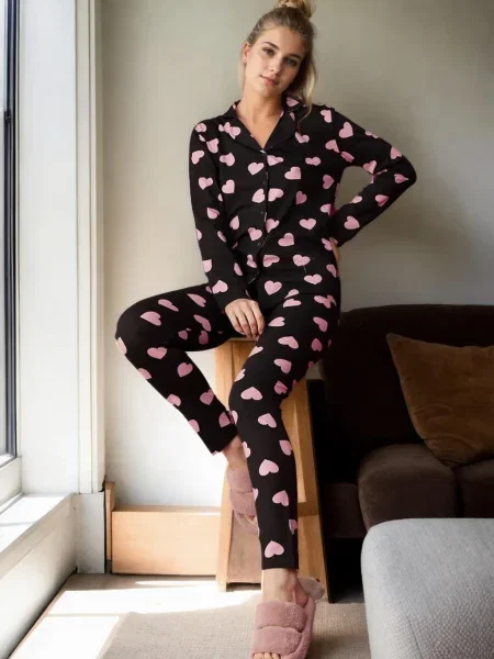 Pijamale Dewberry negru