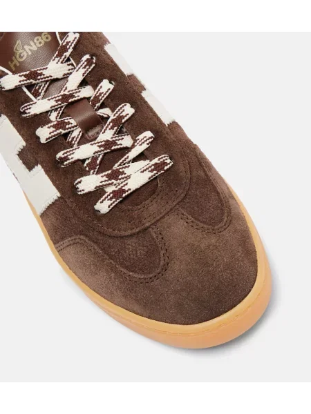 Sneakerși Hogan din piele de căprioară maro