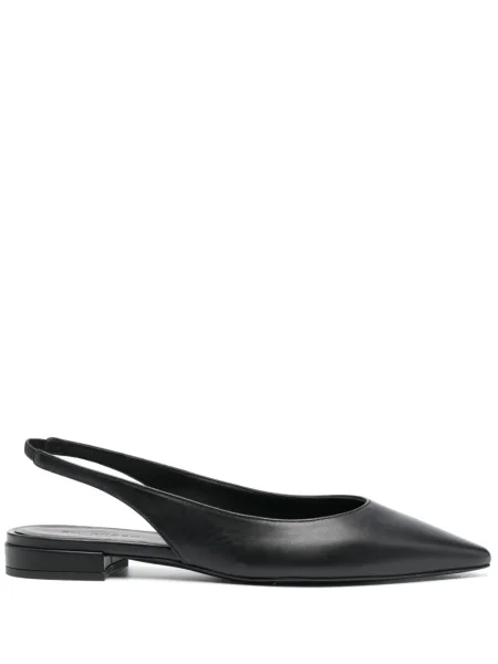 Balerini Scarosso din piele slingback negru