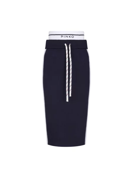Midi spódnica midi Pinko niebieska