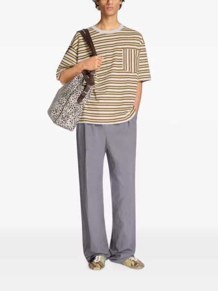 Tricou Dries Van Noten cu dungi gri