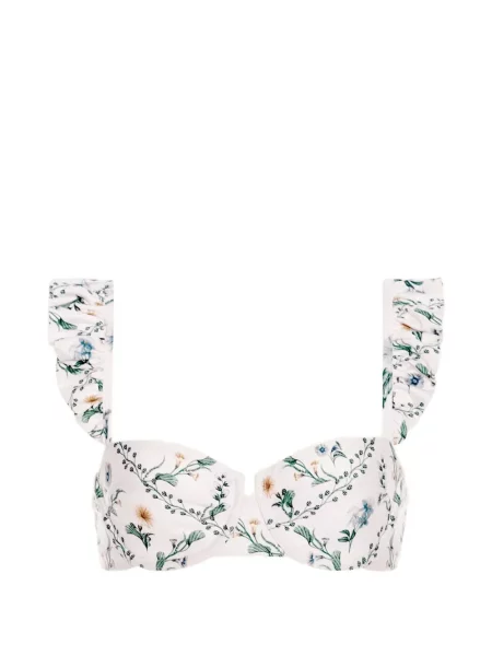 Top Agua By Agua Bendita cu volane alb