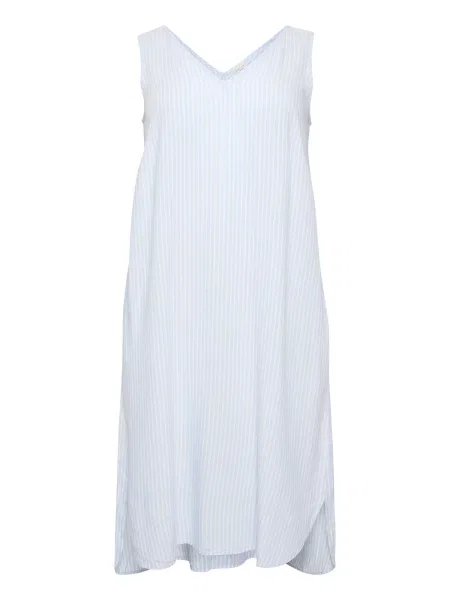 KAFFE CURVE Šaty Mille svetlomodrá biela