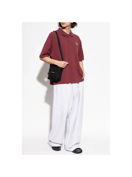 Koszulka polo Acne Studios z logo czerwona