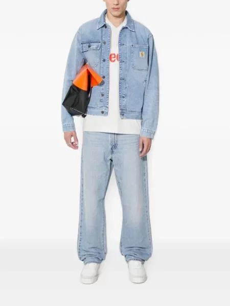 Lung hanorac Adidas din canvas alb