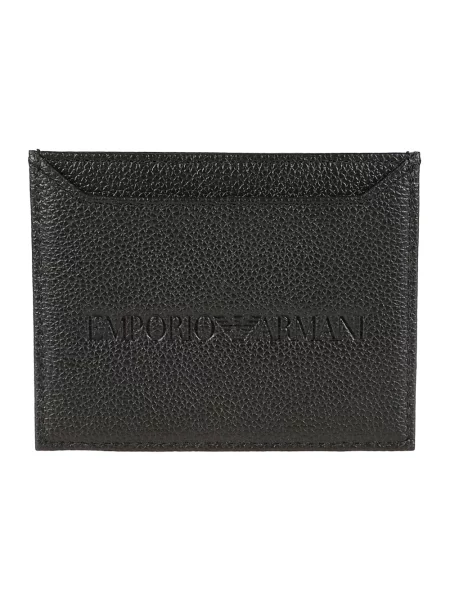 Portfel Emporio Armani z logo czarny