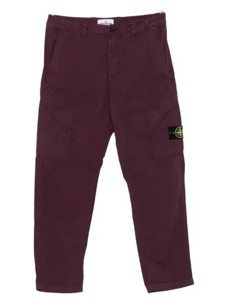 Pantaloni cargo Stone Island cu strasuri violet
