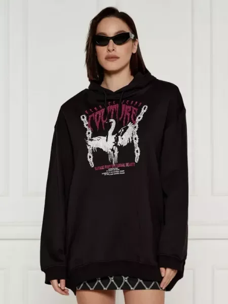 Versace Jeans Couture Pulóver | Oversize fit fekete
