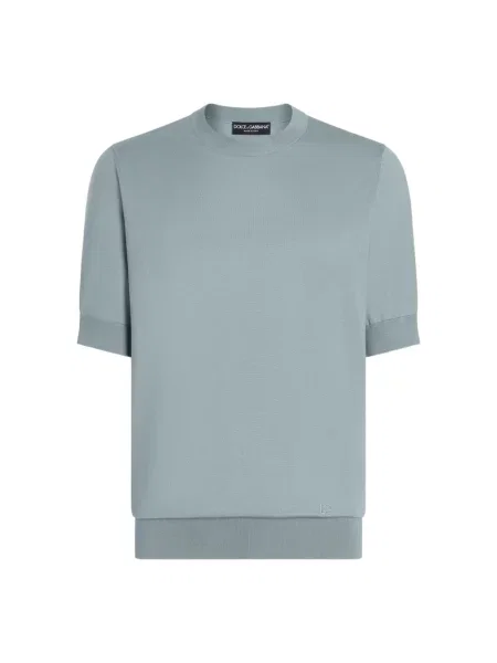 Sweter Dolce And Gabbana z logo niebieski
