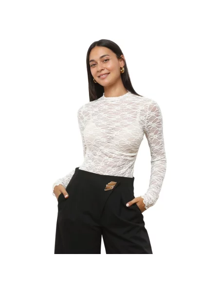 Top La Modeuse alb