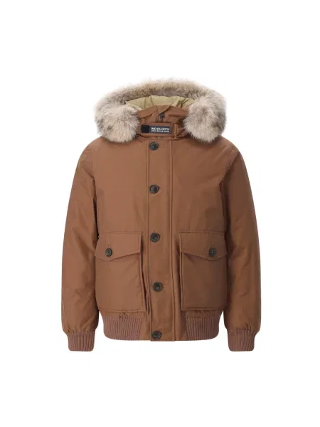 Kurtka bomber Woolrich brązowy