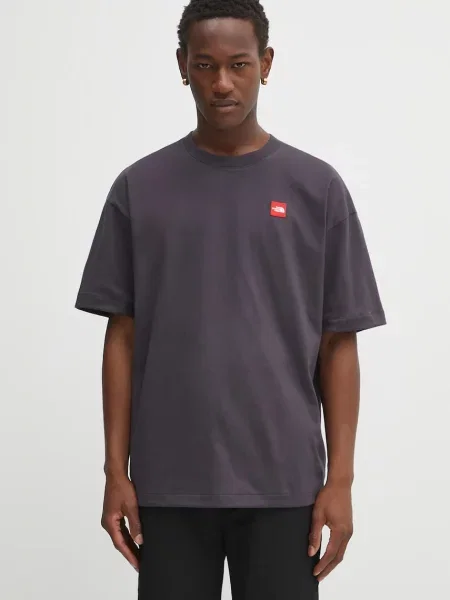 The North Face t-shirt Redbox z aplikacją szary