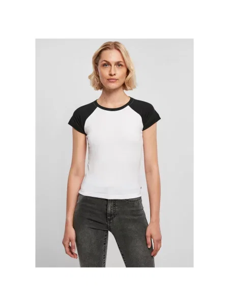 Tricou Urban Classics retro stretch alb