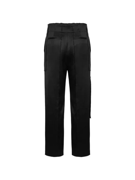 Pantaloni Maison Margiela din satin negru