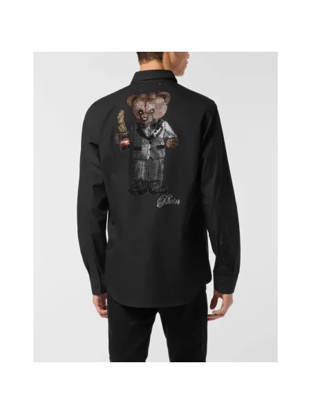 Koszula Philipp Plein typu teddy czarna