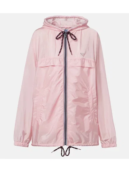 Jakna s kapuco Prada s kapuco roza