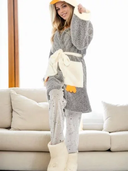 Rochie Dewberry cu broderie gri