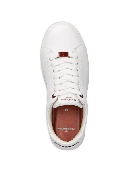 Sneakerși Alexander Smith din piele cu platformă alb