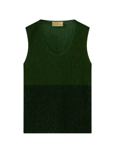 Vestă Momoni tricotate verde