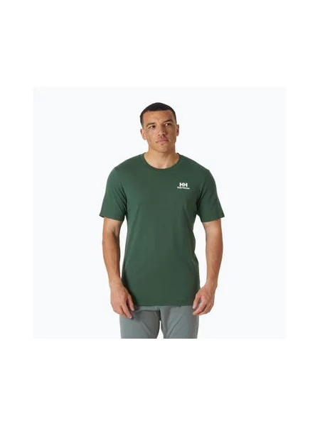 Футболка Helly Hansen Nord Graphic jungle green зелена