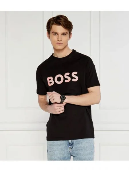 BOSS GREEN Tricou Teebero negru
