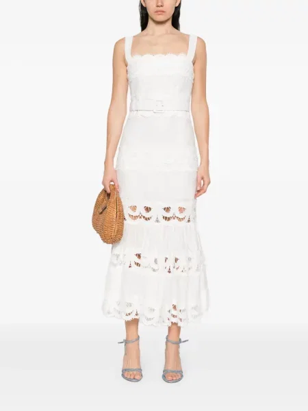 Rochie Self-portrait din dantelă de costum alb