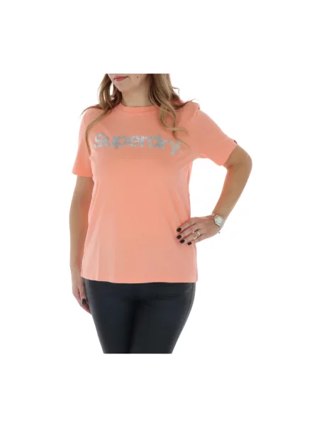 Koszulka Superdry różowa