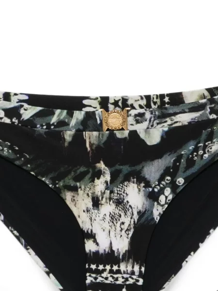 Bikini Balmain cu imagine cu imprimeu abstract negru
