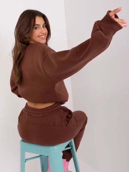 Komplet dresowy My Red Lips brązowy