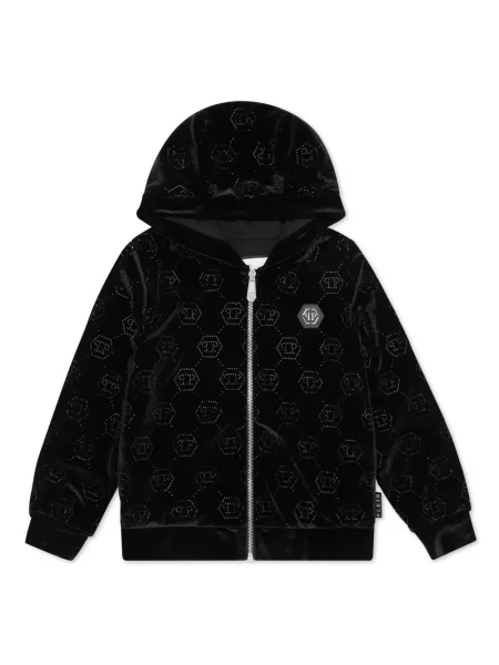 Bluza z kapturem dziecięca Philipp Plein czarna