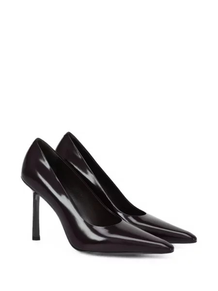 Pantofi cu toc Potamy din piele violet