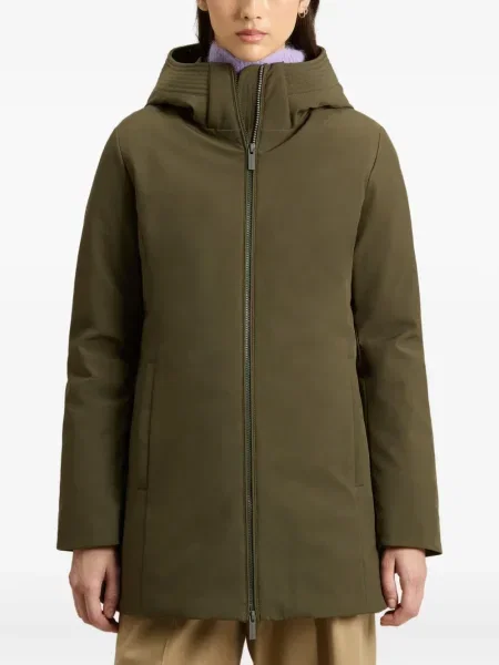 Geacă parka Woolrich cu glugă verde