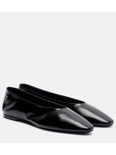Balerini Saint Laurent din piele negru