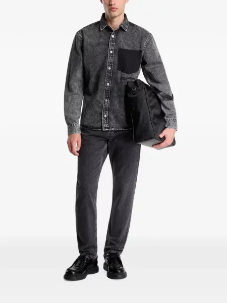 Cămașă de blugi Karl Lagerfeld Jeans negru