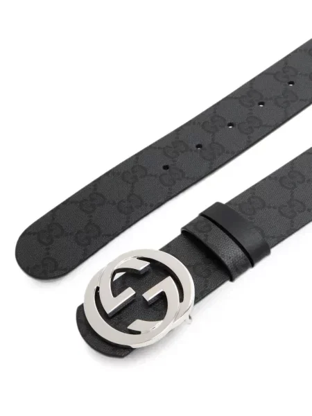 Cu centură reversibil curea Gucci cu cataramă negru