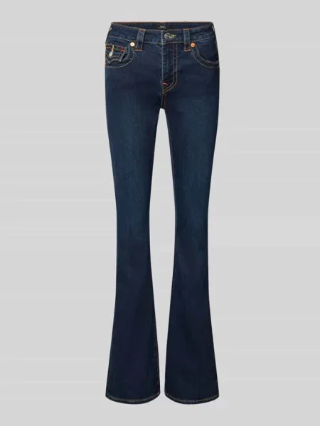 Jeansy Bootcut z mieszanki bawełny model BECCA' True Religion granatowe