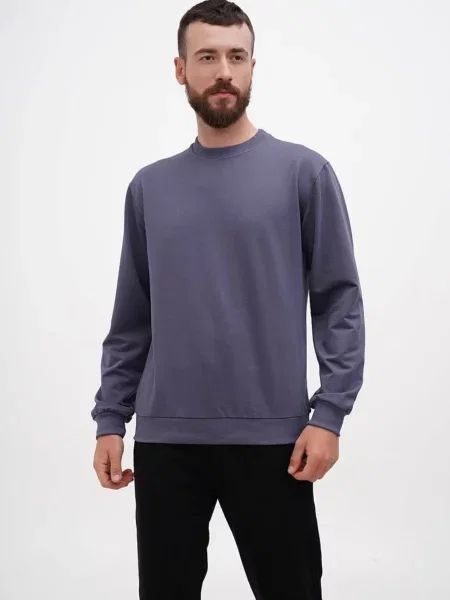 Світшот HiBrand темно-сірий бавовна/поліестер сірий