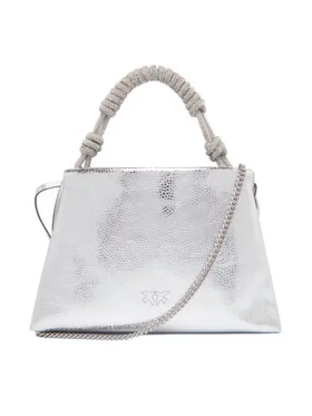 PINKO Rankinė Mini Clutch+Manico SP Al PLTT sidabrinė