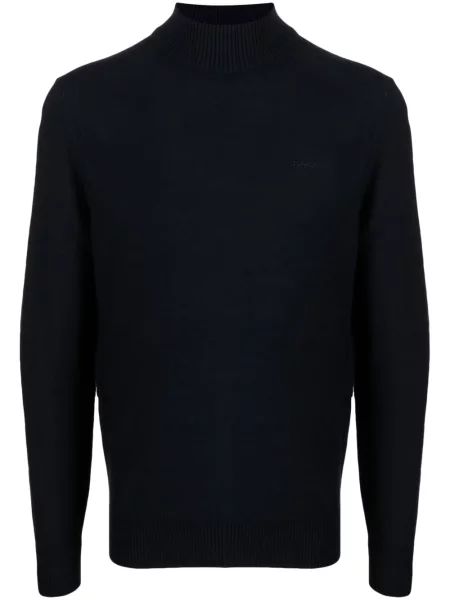 Pulover Boss cu broderie albastru