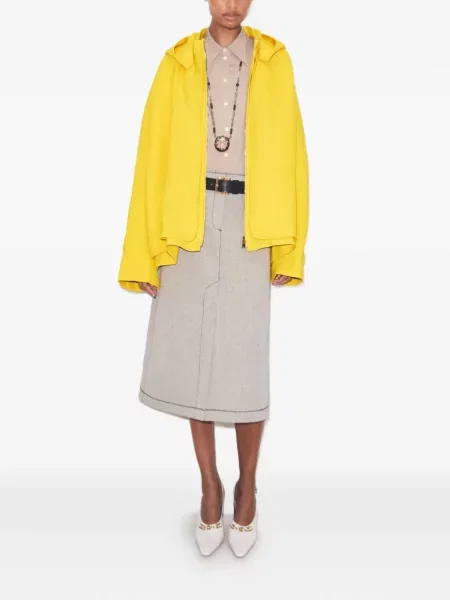 Ceruit geacă Tory Burch din canvas galben