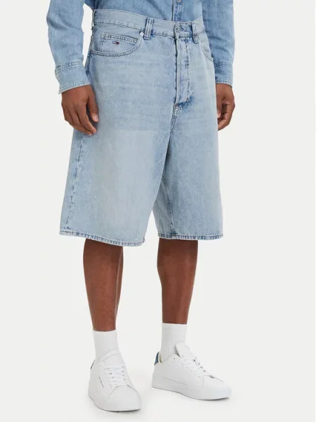 Tommy Jeans Džinsiniai šortai Theo Šviesiai mėlyna