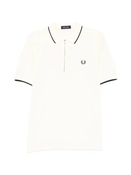 Tricou polo Fred Perry alb