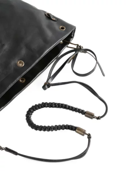 Geantă Ziggy Chen din piele negru