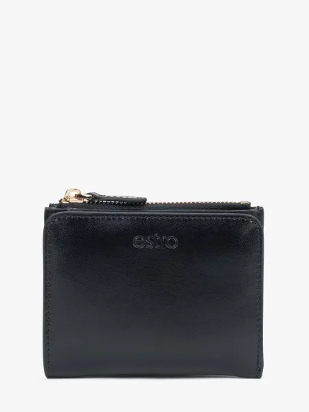 Estro Портмоне Шкіра чорний