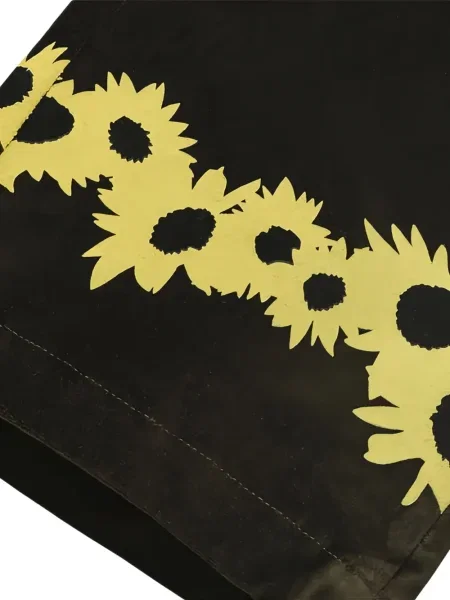 Pantaloni Saintwoods cu model floral verde